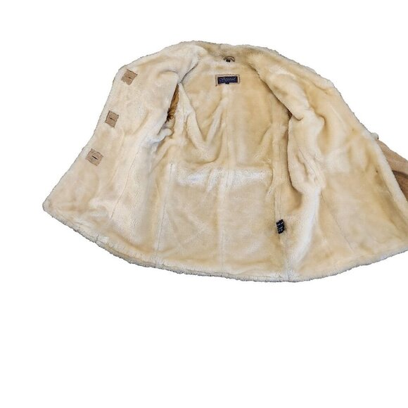 Beyond California Suede Leather Faux Fur Shearling Jacket Womens Med Western - Picture 7 of 7